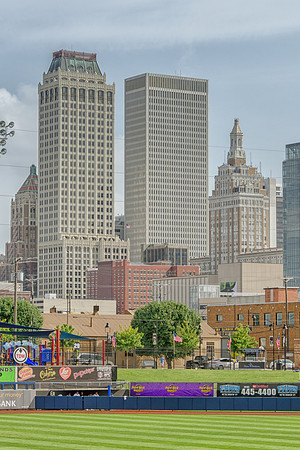 Downtown Tulsa view from OneOk Field