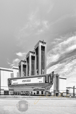 Broken Arrow Warren Theater Side View B&W