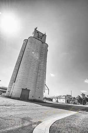 Old Grain Elevator in Broken Rrow on Main Street - Back Side