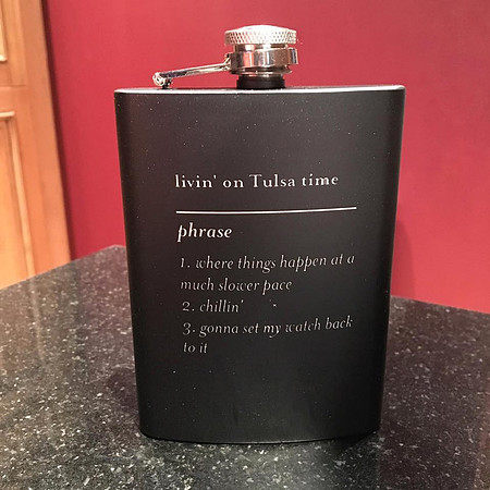 Livin' On Tulsa Time Flask
