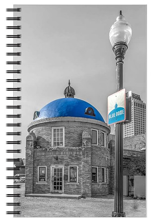 Notebooks/journals - Blue Dome, Cains, Tulsa Driller Mayo, Woody Guthrie