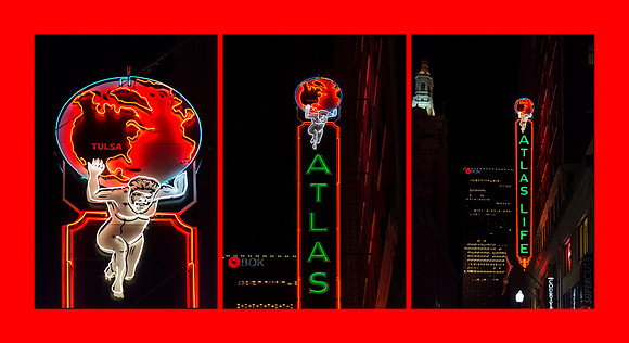 Atlas Collage Red